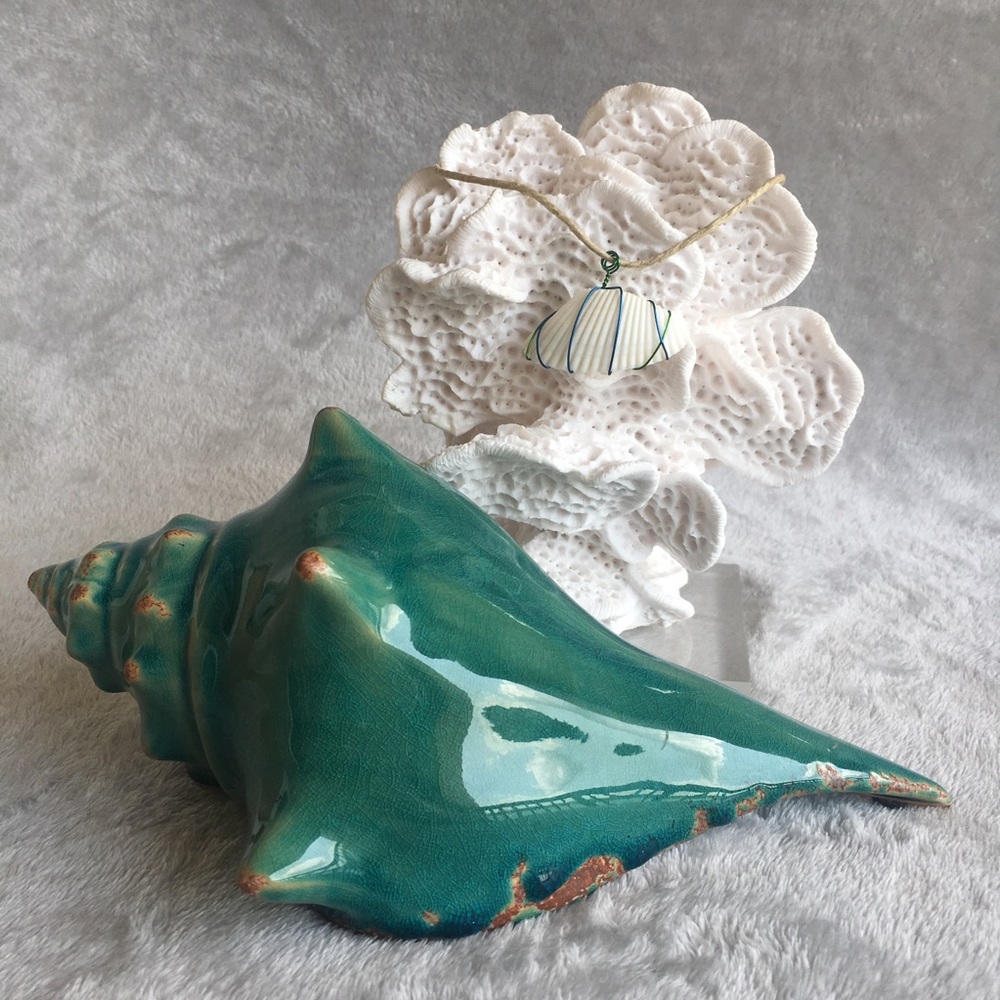 Handmade broken shell necklace